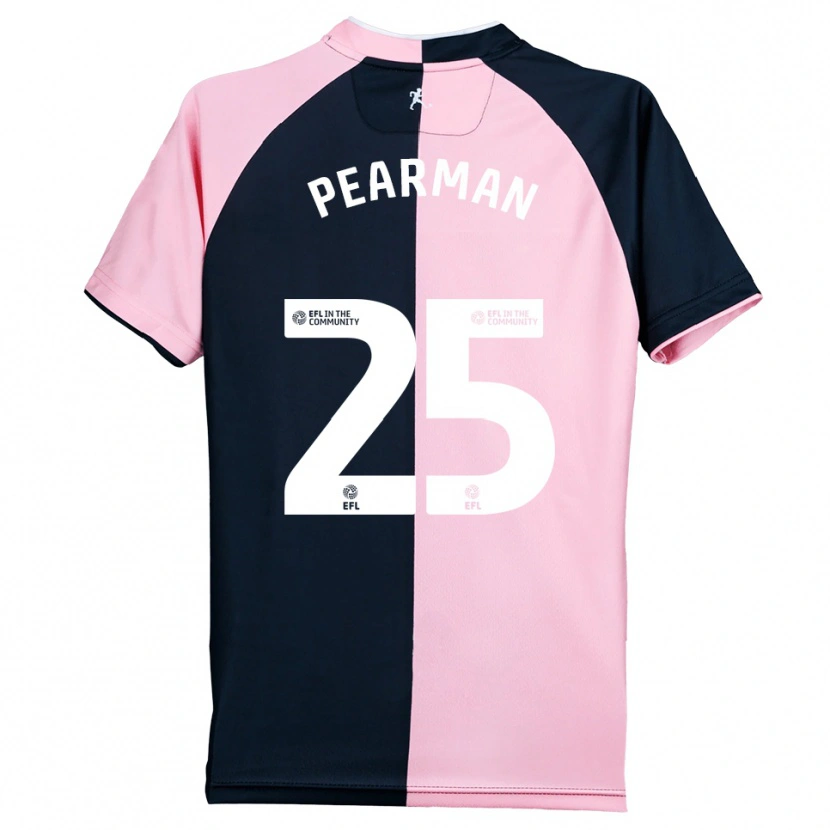 Danxen Kinderen Jaylan Pearman #25 Roze Zwart Uitshirt Uittenue 2025/26 T-Shirt