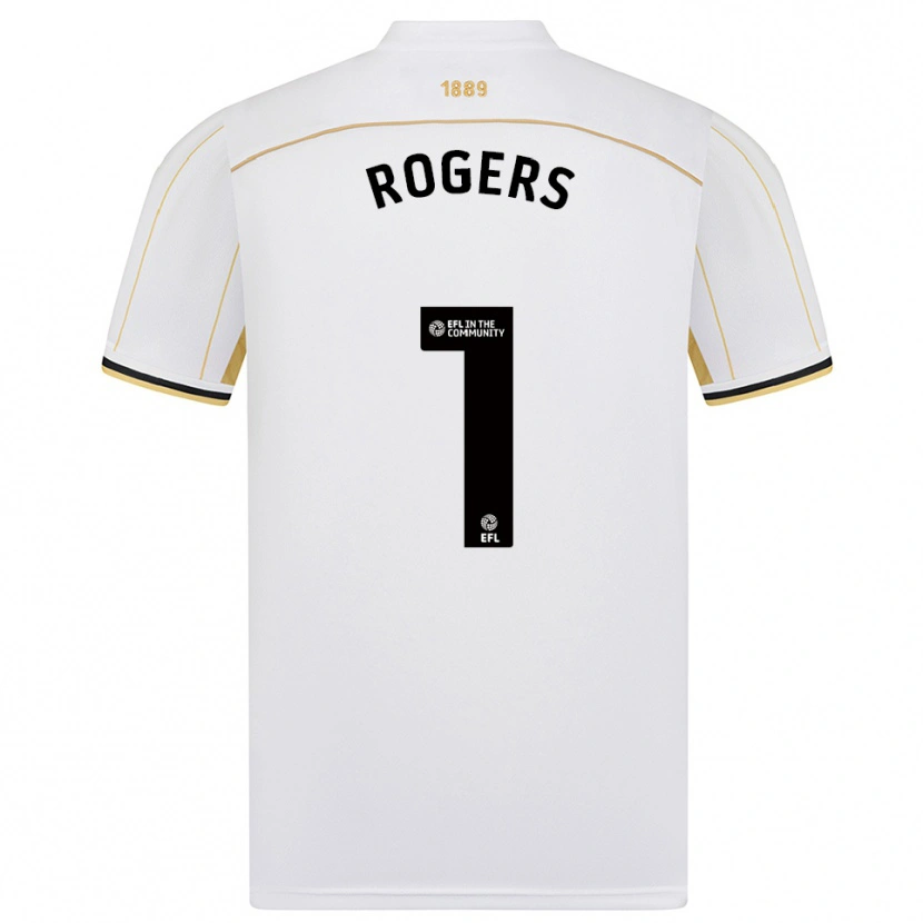 Danxen Kinderen Sian Rogers #1 Wit Goud Uitshirt Uittenue 2025/26 T-Shirt