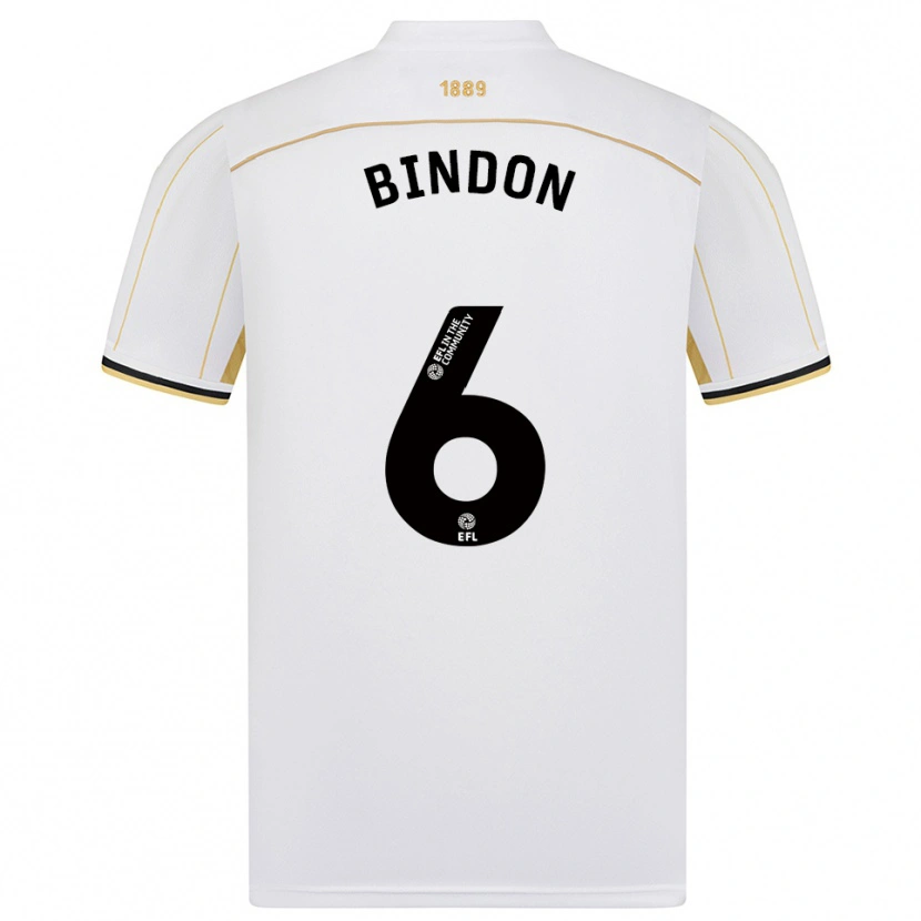 Danxen Kinderen Tyler Bindon #6 Wit Goud Uitshirt Uittenue 2025/26 T-Shirt
