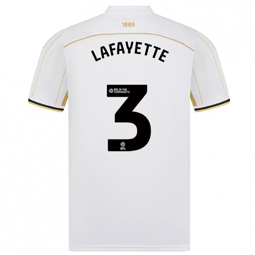 Danxen Kinderen Abbie Lafayette #3 Wit Goud Uitshirt Uittenue 2025/26 T-Shirt
