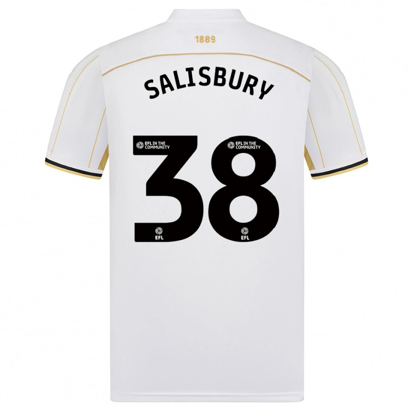 Danxen Kinderen Chloe Salisbury #38 Wit Goud Uitshirt Uittenue 2025/26 T-Shirt