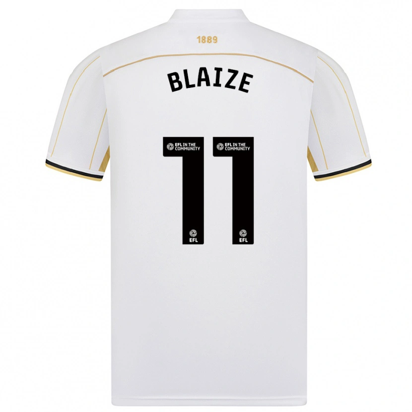 Danxen Kinderen Jackson Blaize #11 Wit Goud Uitshirt Uittenue 2025/26 T-Shirt