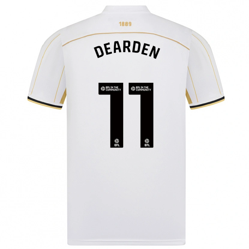 Danxen Kinderen Tom Dearden #11 Wit Goud Uitshirt Uittenue 2025/26 T-Shirt