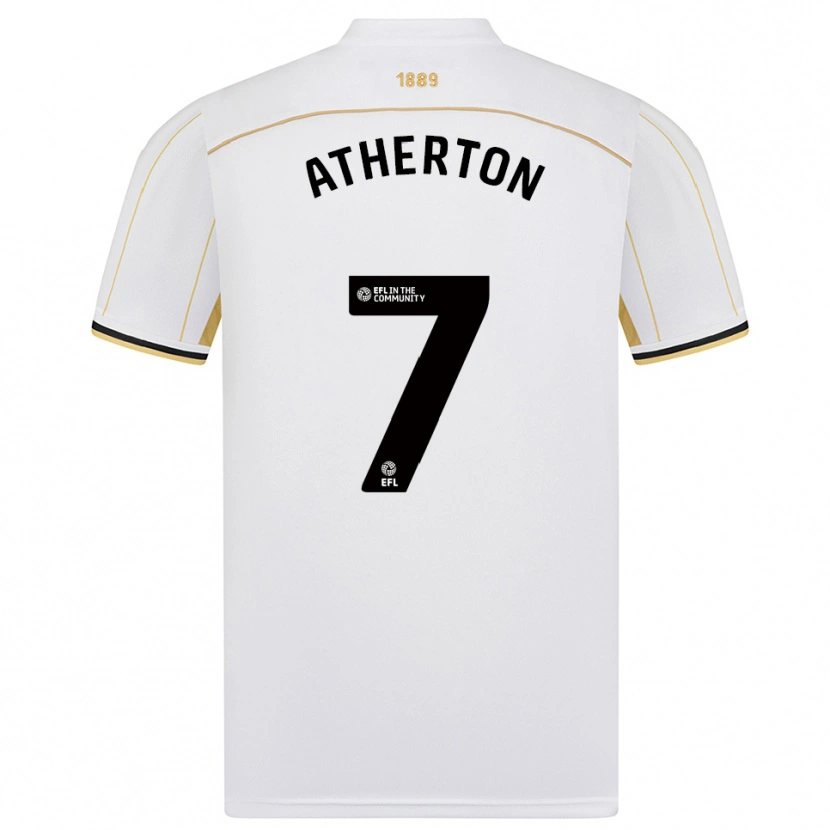 Danxen Kinderen Alfie Atherton #7 Wit Goud Uitshirt Uittenue 2025/26 T-Shirt