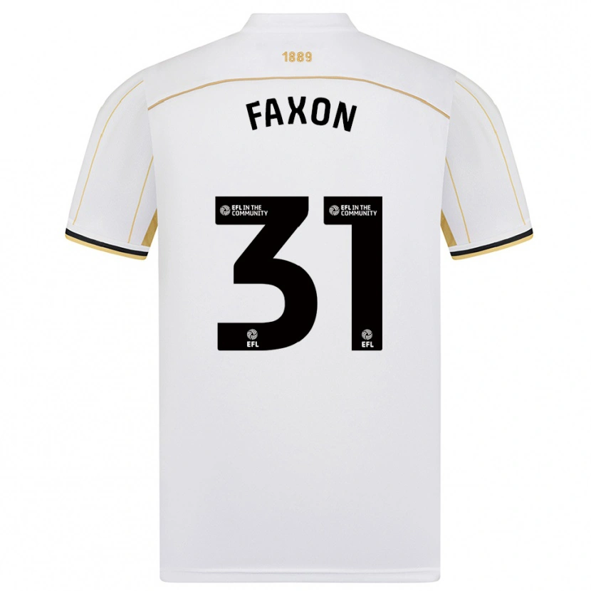 Danxen Kinderen Luke Faxon #31 Wit Goud Uitshirt Uittenue 2025/26 T-Shirt