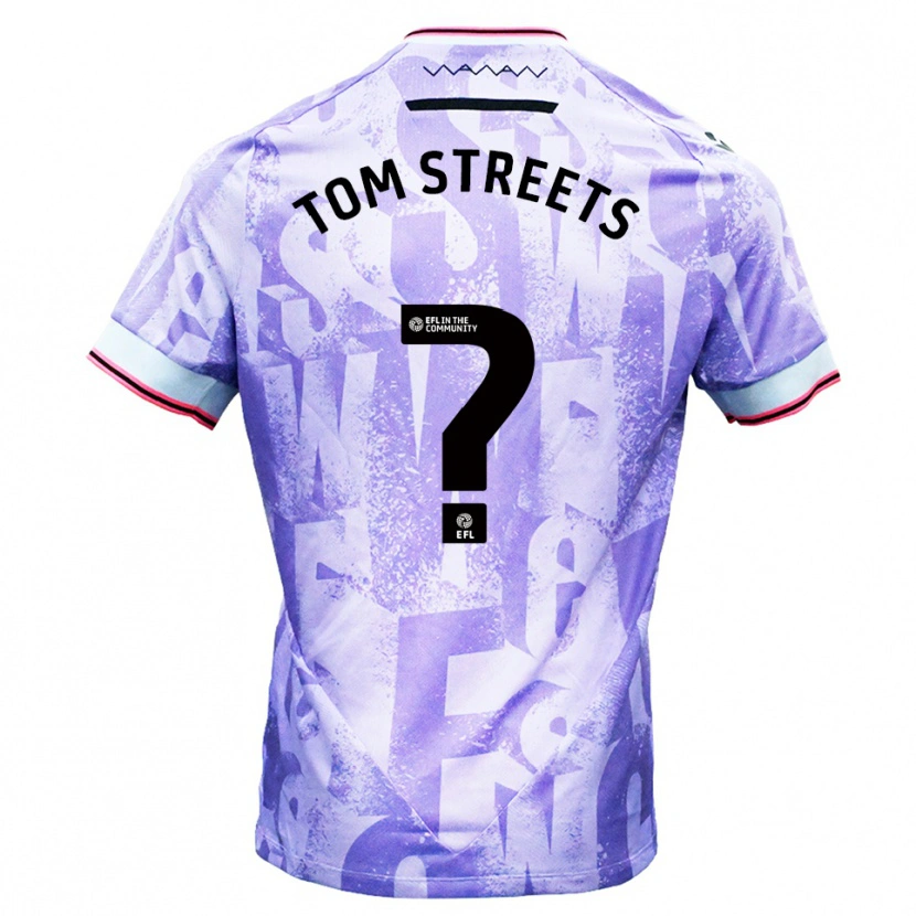 Danxen Kinderen Tom Streets #0 Lila Wit Uitshirt Uittenue 2025/26 T-Shirt