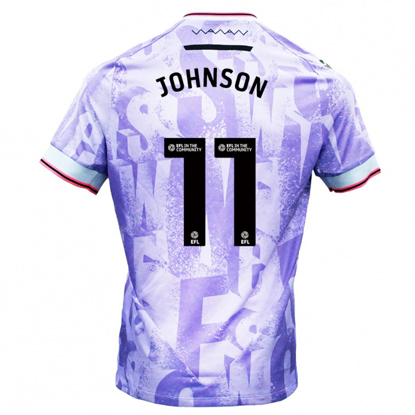 Danxen Kinderen Reece Johnson #11 Lila Wit Uitshirt Uittenue 2025/26 T-Shirt