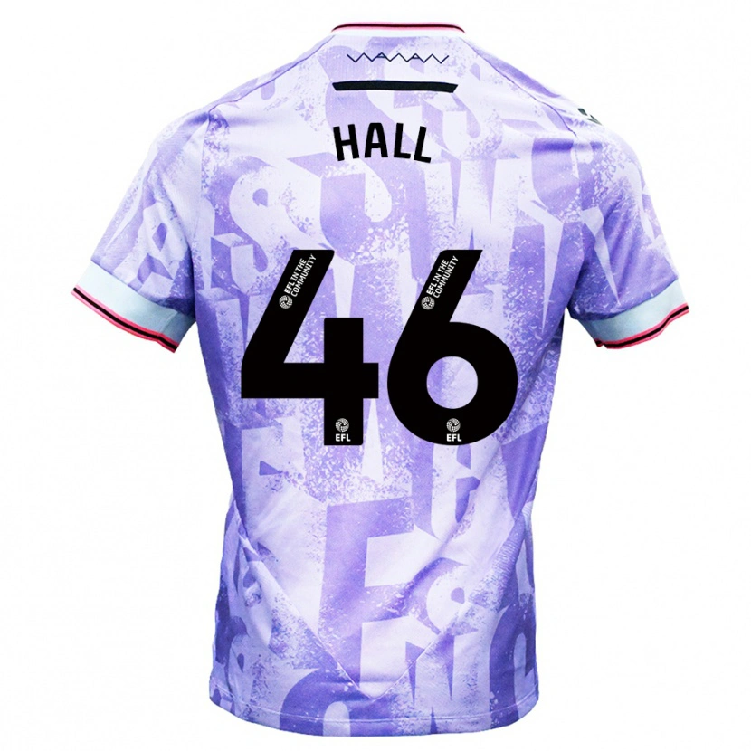 Danxen Kinderen Jack Hall #46 Lila Wit Uitshirt Uittenue 2025/26 T-Shirt