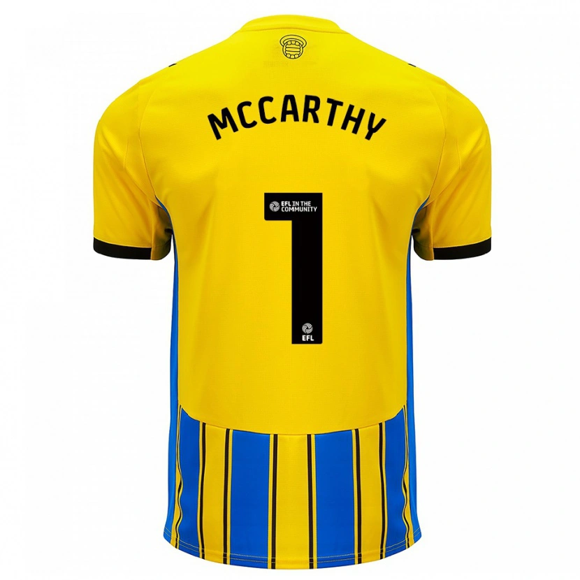 Danxen Kinderen Alex Mccarthy #1 Blauw Geel Uitshirt Uittenue 2025/26 T-Shirt