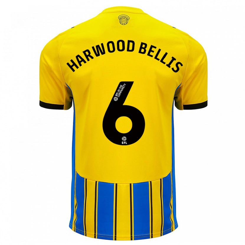 Danxen Kinderen Taylor Harwood-Bellis #6 Blauw Geel Uitshirt Uittenue 2025/26 T-Shirt