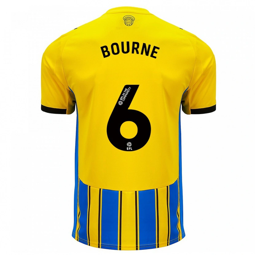 Danxen Kinderen Tara Bourne #6 Blauw Geel Uitshirt Uittenue 2025/26 T-Shirt