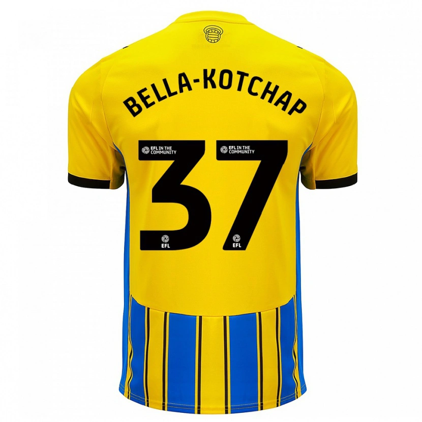 Danxen Kinderen Armel Bella-Kotchap #37 Blauw Geel Uitshirt Uittenue 2025/26 T-Shirt