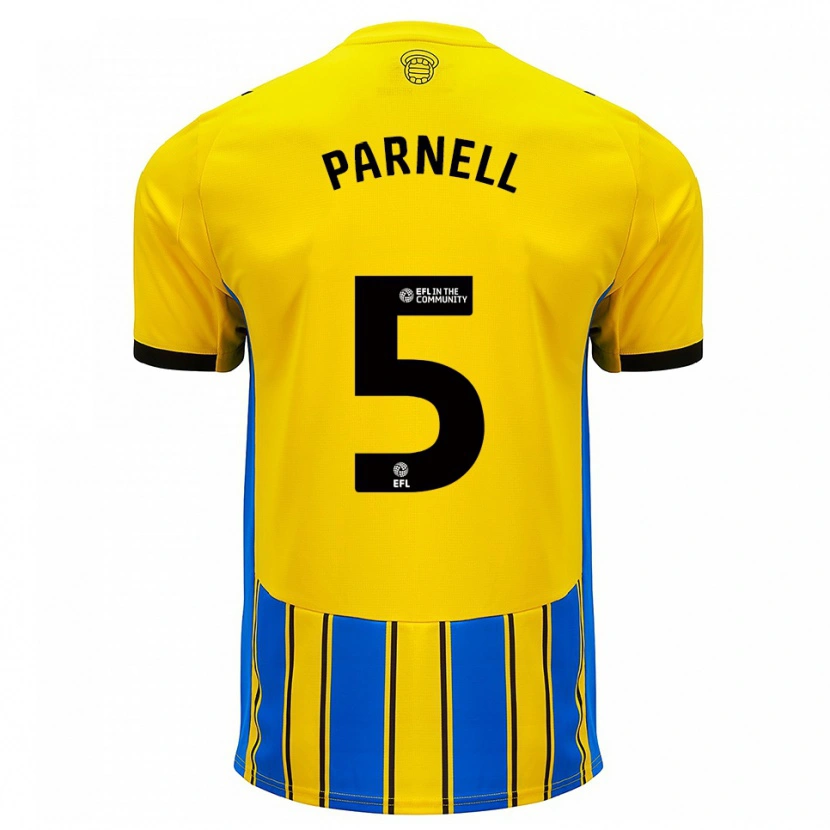 Danxen Kinderen Rosanna Parnell #5 Blauw Geel Uitshirt Uittenue 2025/26 T-Shirt