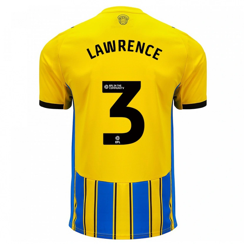 Danxen Kinderen Nico Lawrence #3 Blauw Geel Uitshirt Uittenue 2025/26 T-Shirt