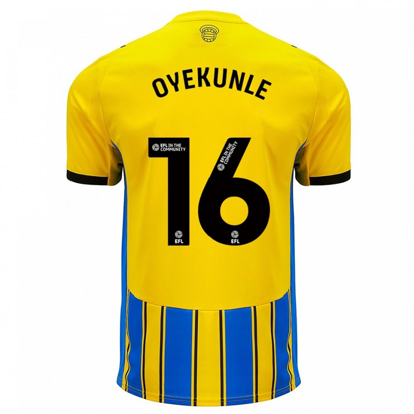 Danxen Kinderen Nicholas Oyekunle #16 Blauw Geel Uitshirt Uittenue 2025/26 T-Shirt