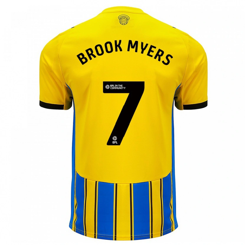 Danxen Kinderen Brook Myers #7 Blauw Geel Uitshirt Uittenue 2025/26 T-Shirt
