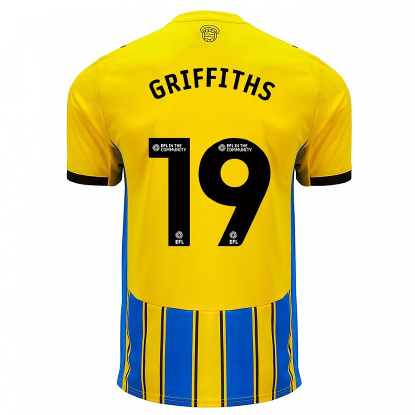 Danxen Kinderen Alice Griffiths #19 Blauw Geel Uitshirt Uittenue 2025/26 T-Shirt