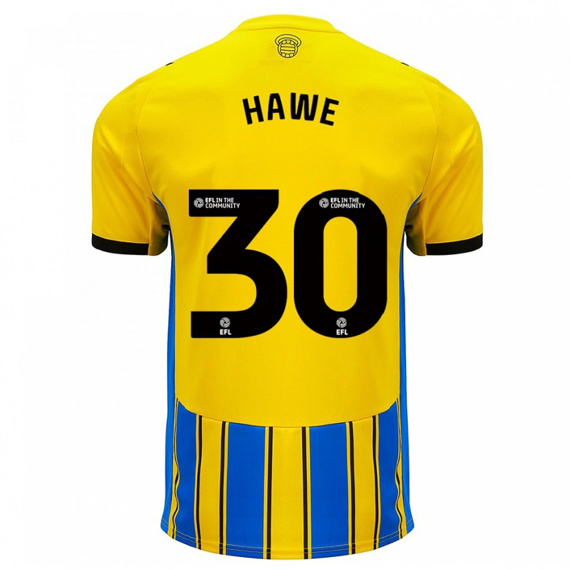Danxen Kinderen Luke Hawe #30 Blauw Geel Uitshirt Uittenue 2025/26 T-Shirt