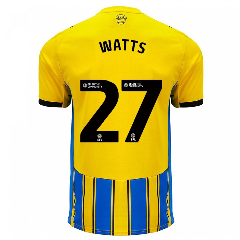 Danxen Kinderen Isabel Watts #27 Blauw Geel Uitshirt Uittenue 2025/26 T-Shirt