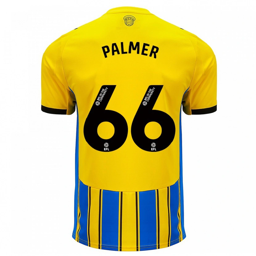 Danxen Kinderen Aimee Palmer #66 Blauw Geel Uitshirt Uittenue 2025/26 T-Shirt