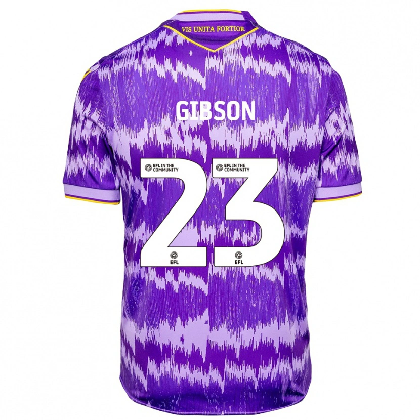Danxen Kinderen Ben Gibson #23 Paars Geel Uitshirt Uittenue 2025/26 T-Shirt