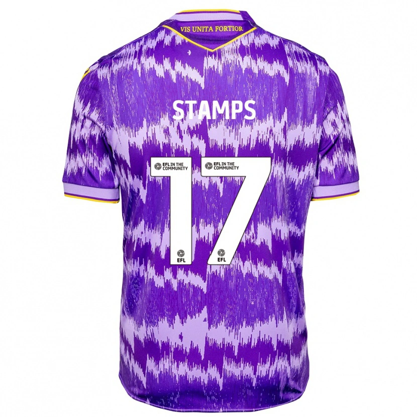 Danxen Kinderen Shannon Stamps #17 Paars Geel Uitshirt Uittenue 2025/26 T-Shirt