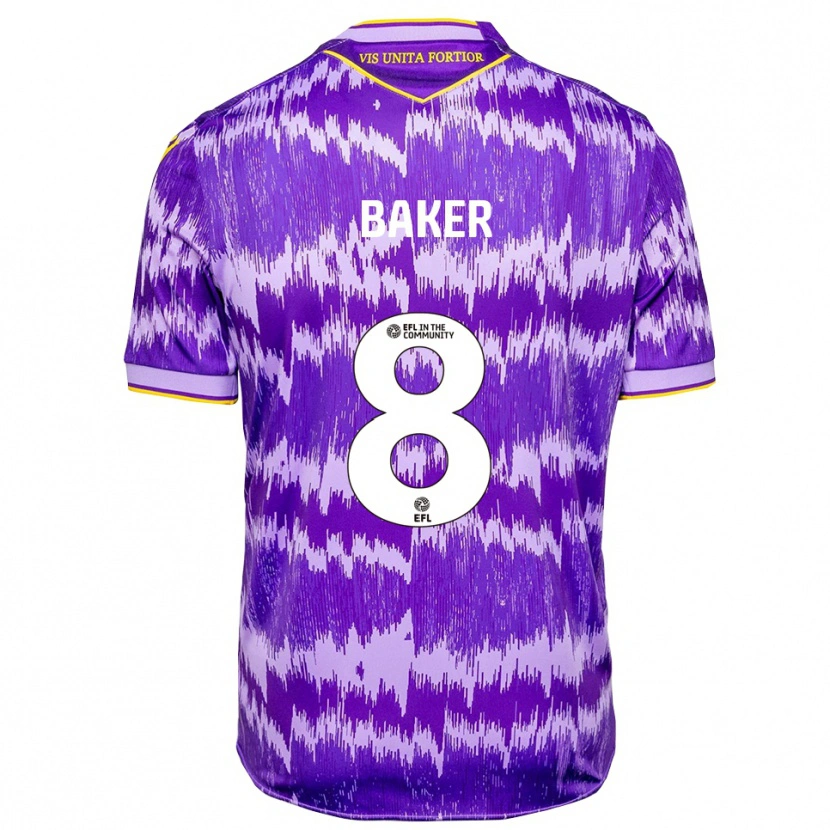 Danxen Kinderen Lewis Baker #8 Paars Geel Uitshirt Uittenue 2025/26 T-Shirt