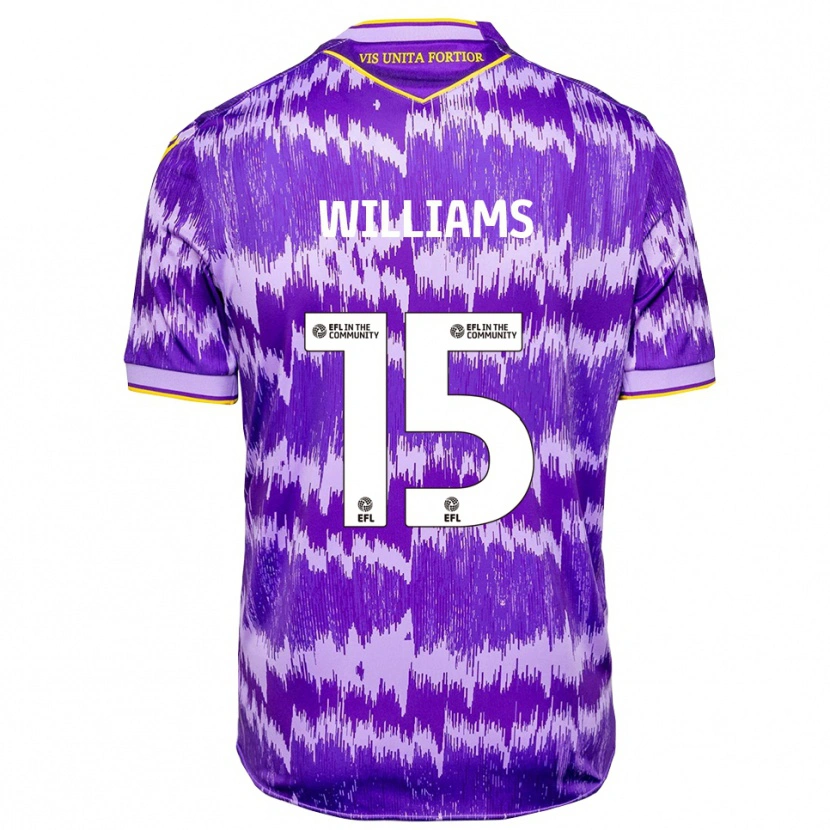 Danxen Kinderen Lee Williams #15 Paars Geel Uitshirt Uittenue 2025/26 T-Shirt