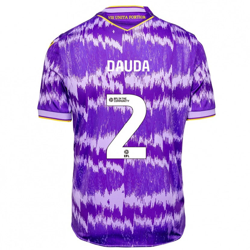 Danxen Kinderen Anas Dauda #2 Paars Geel Uitshirt Uittenue 2025/26 T-Shirt