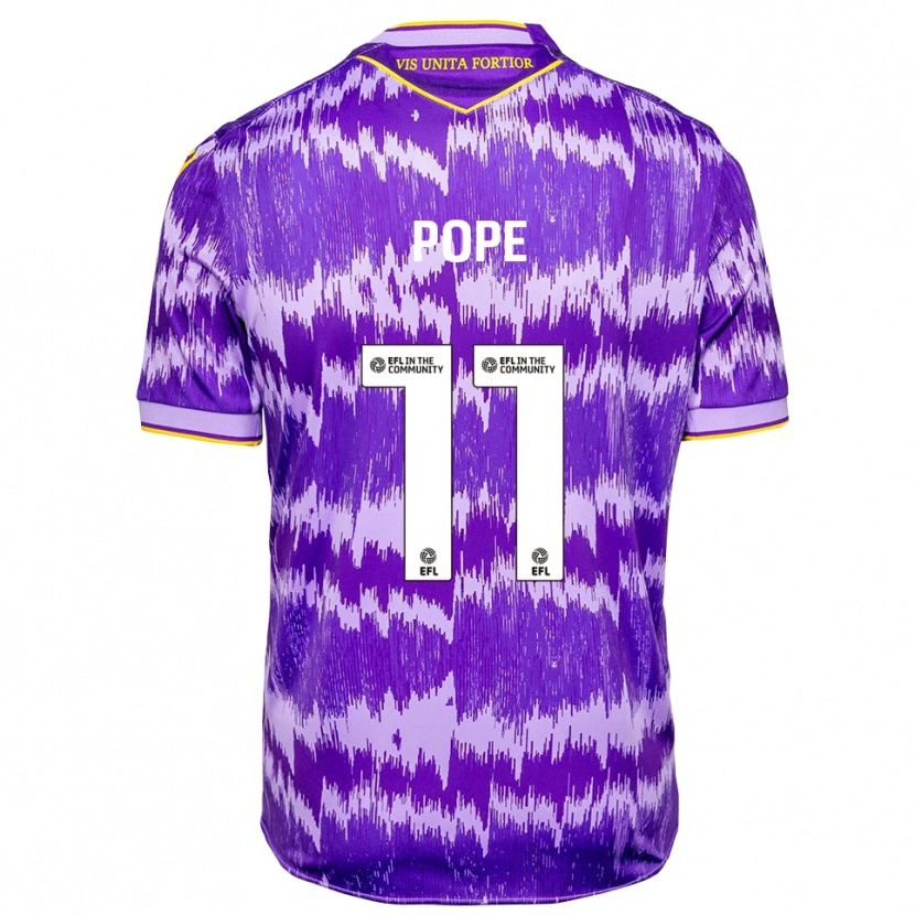 Danxen Kinderen Ollie Pope #11 Paars Geel Uitshirt Uittenue 2025/26 T-Shirt