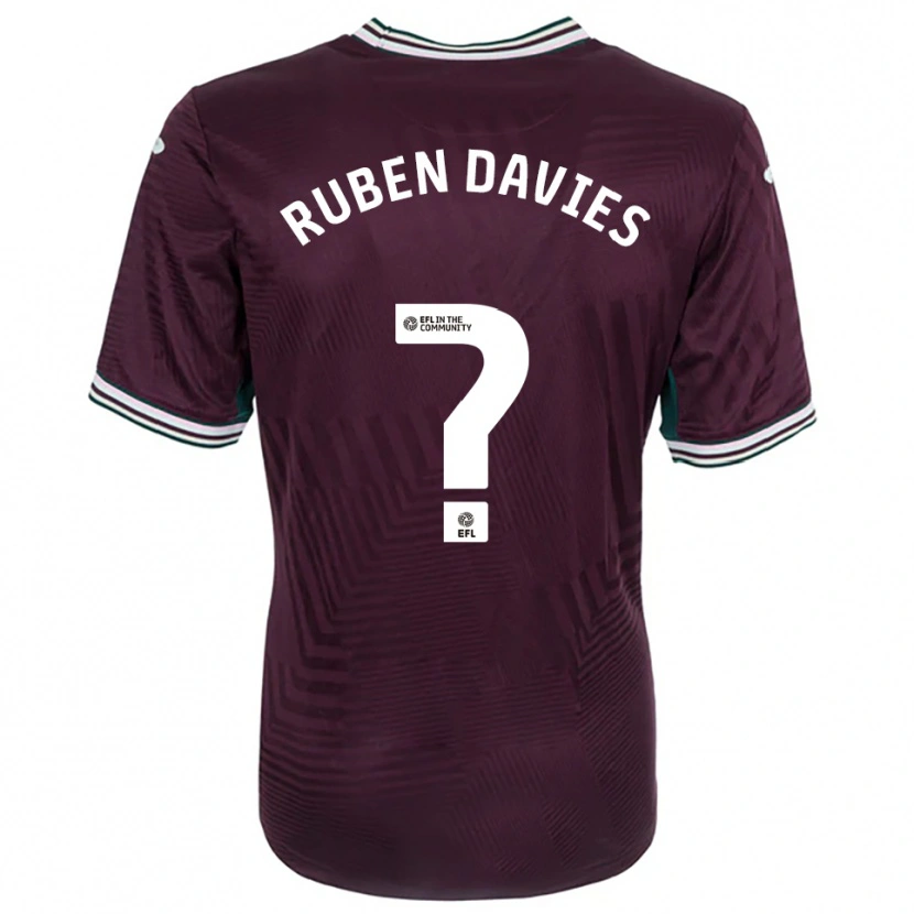 Danxen Kinderen Ruben Davies #0 Roest Rood Wit Uitshirt Uittenue 2025/26 T-Shirt