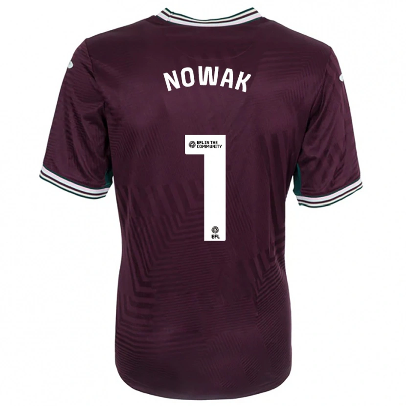 Danxen Kinderen Jakub Nowak #1 Roest Rood Wit Uitshirt Uittenue 2025/26 T-Shirt