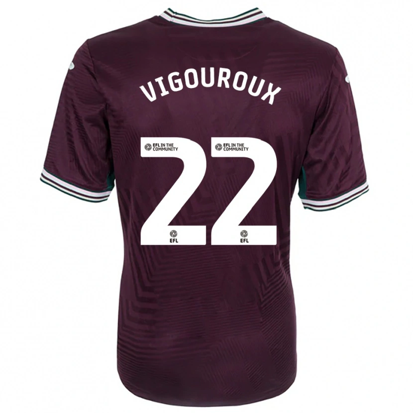 Danxen Kinderen Lawrence Vigouroux #22 Roest Rood Wit Uitshirt Uittenue 2025/26 T-Shirt