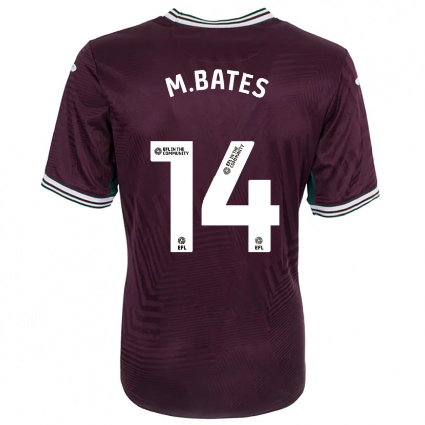 Danxen Kinderen Mitchell Bates #14 Roest Rood Wit Uitshirt Uittenue 2025/26 T-Shirt