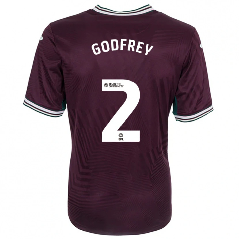 Danxen Kinderen Alex Godfrey #2 Roest Rood Wit Uitshirt Uittenue 2025/26 T-Shirt