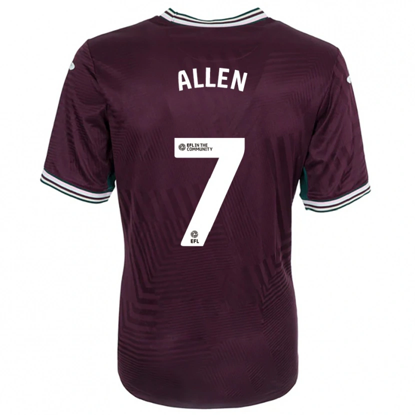 Danxen Kinderen Joe Allen #7 Roest Rood Wit Uitshirt Uittenue 2025/26 T-Shirt