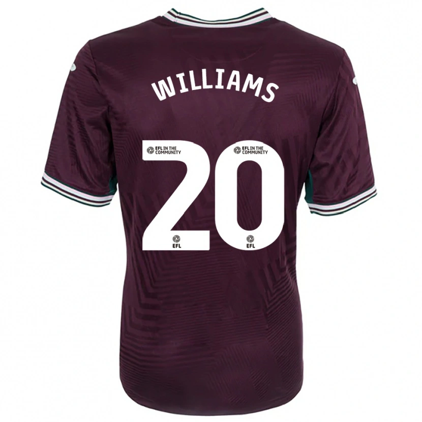 Danxen Kinderen Caitlin Williams #20 Roest Rood Wit Uitshirt Uittenue 2025/26 T-Shirt