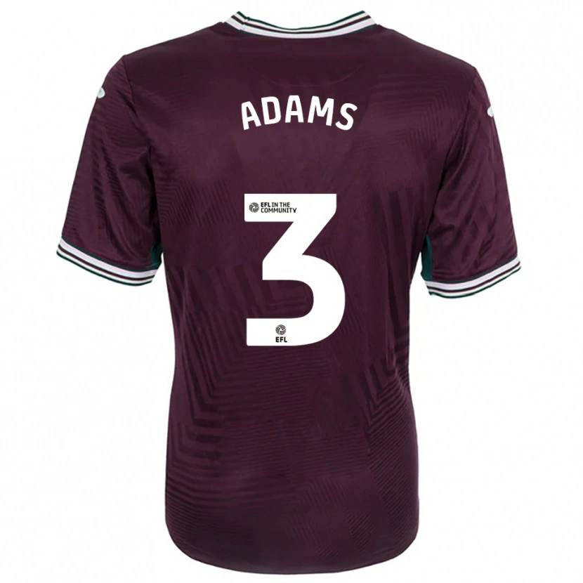 Danxen Kinderen Sarah Adams #3 Roest Rood Wit Uitshirt Uittenue 2025/26 T-Shirt