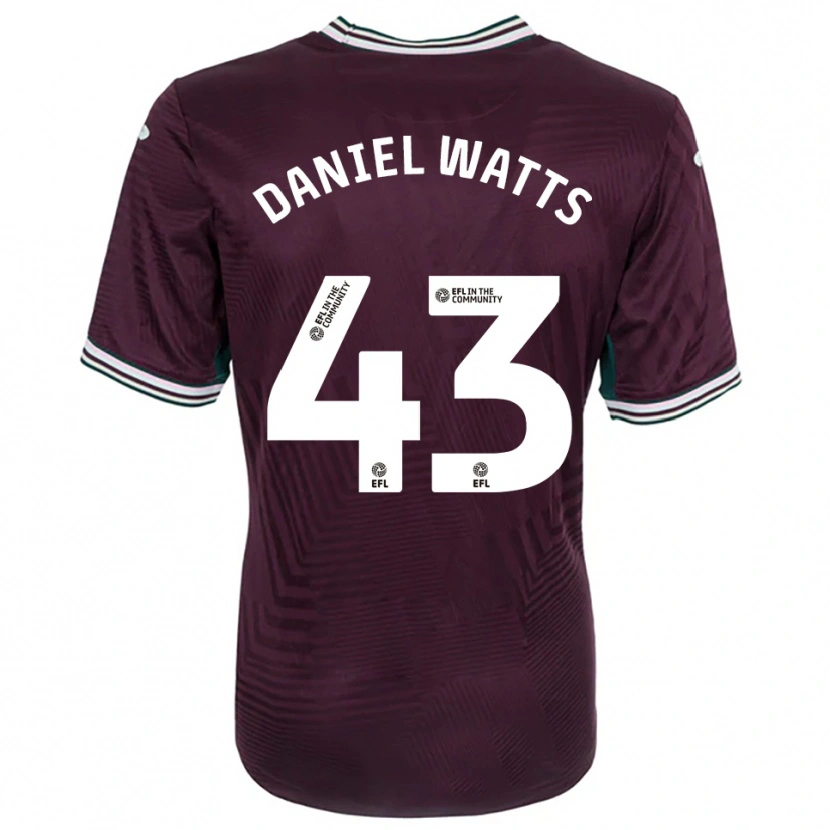 Danxen Kinderen Daniel Watts #43 Roest Rood Wit Uitshirt Uittenue 2025/26 T-Shirt