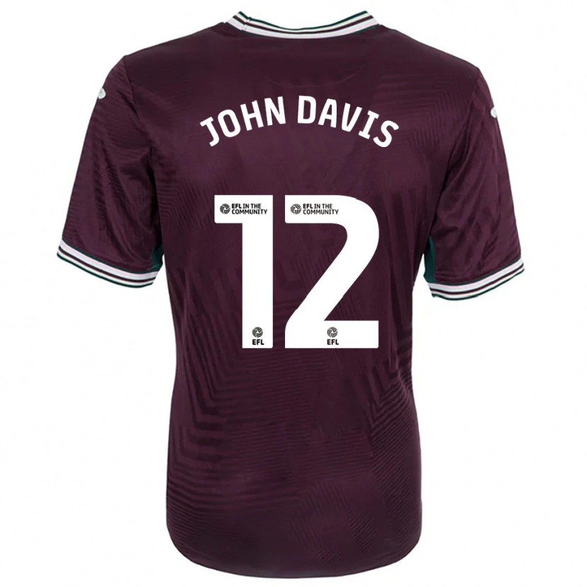 Danxen Kinderen Stacey John-Davis #12 Roest Rood Wit Uitshirt Uittenue 2025/26 T-Shirt