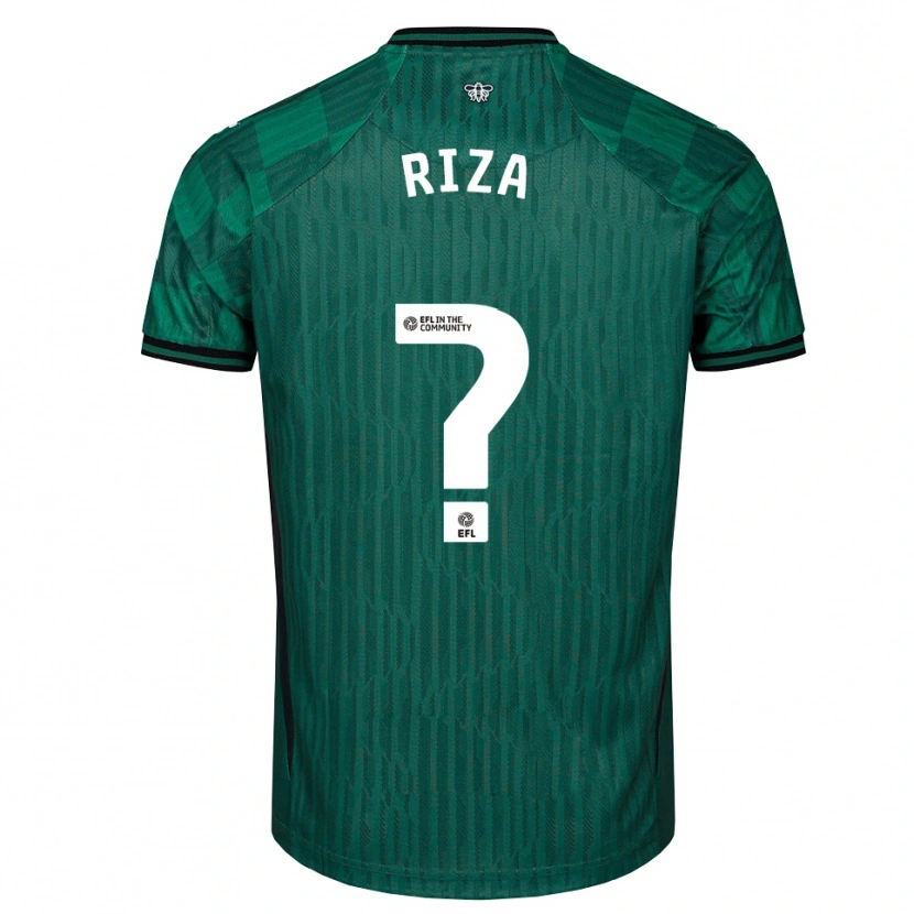 Danxen Kinderen Josh Riza #0 Groen Zwart Uitshirt Uittenue 2025/26 T-Shirt