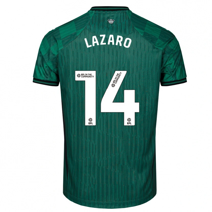 Danxen Kinderen Maia Lazaro #14 Groen Zwart Uitshirt Uittenue 2025/26 T-Shirt