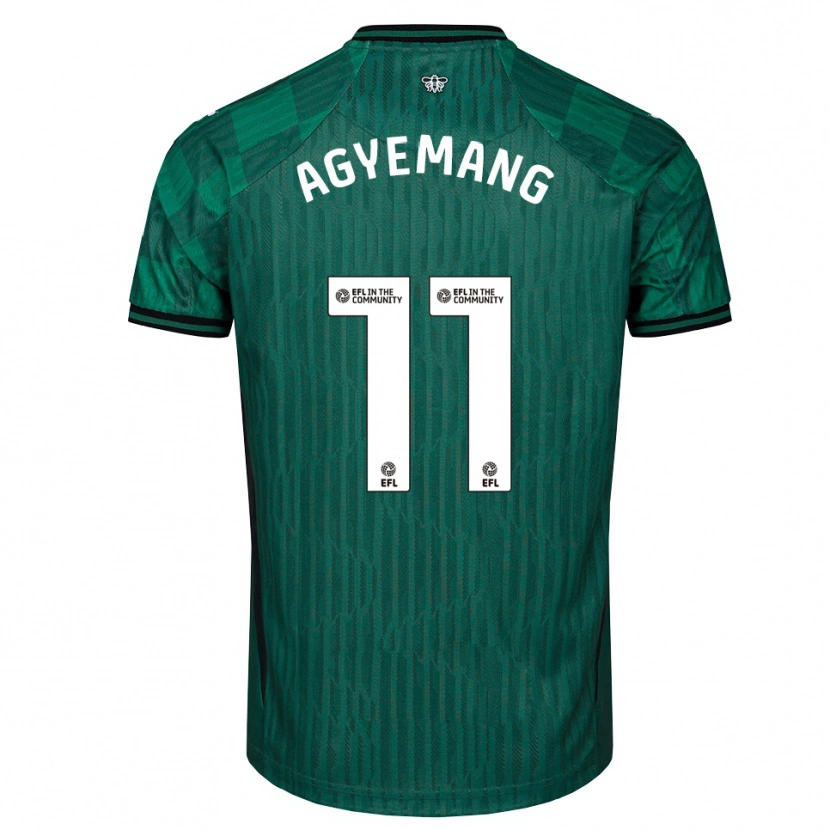 Danxen Kinderen Michelle Agyemang #11 Groen Zwart Uitshirt Uittenue 2025/26 T-Shirt