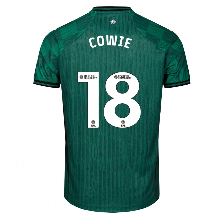 Danxen Kinderen Tony Cowie #18 Groen Zwart Uitshirt Uittenue 2025/26 T-Shirt