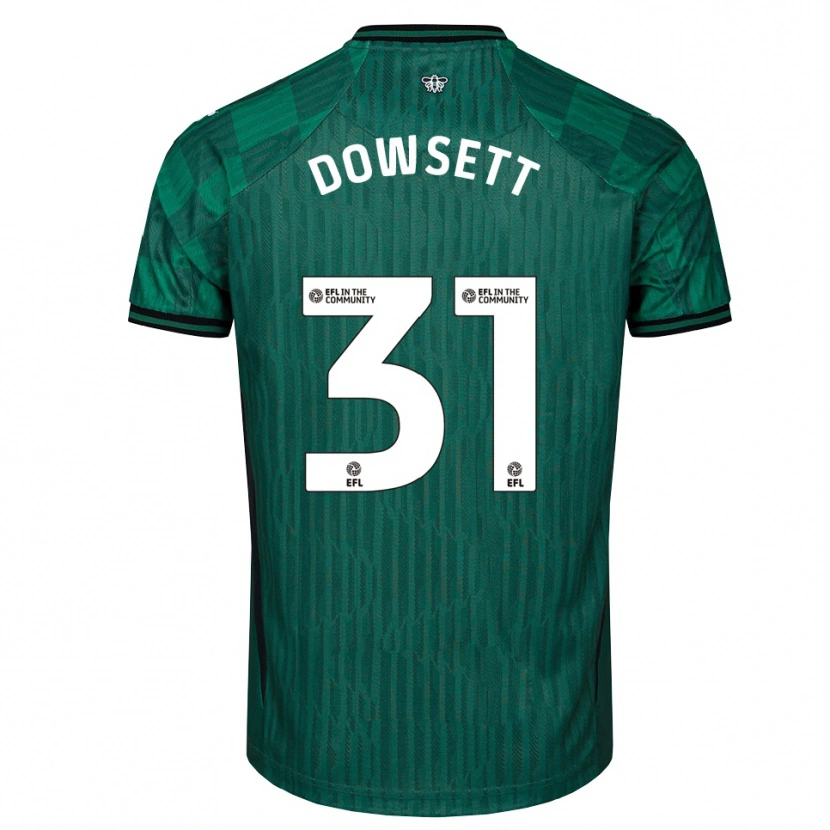 Danxen Kinderen Rebekah Dowsett #31 Groen Zwart Uitshirt Uittenue 2025/26 T-Shirt