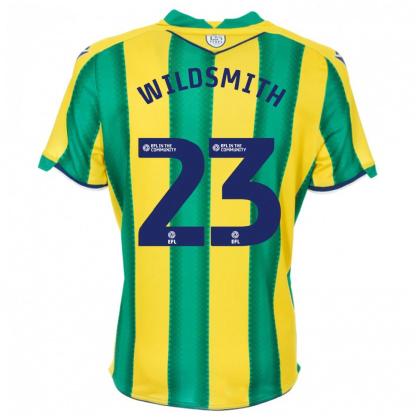 Danxen Kinderen Joe Wildsmith #23 Geel Groen Uitshirt Uittenue 2025/26 T-Shirt