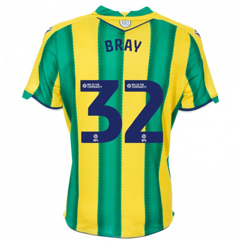 Danxen Kinderen Jack Bray #32 Geel Groen Uitshirt Uittenue 2025/26 T-Shirt