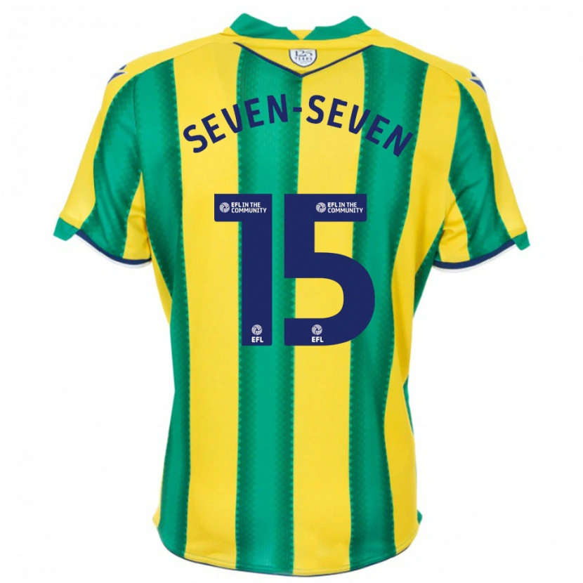 Danxen Kinderen Justin Seven-Seven #15 Geel Groen Uitshirt Uittenue 2025/26 T-Shirt