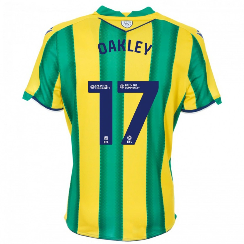 Danxen Kinderen Rhianne Oakley #17 Geel Groen Uitshirt Uittenue 2025/26 T-Shirt