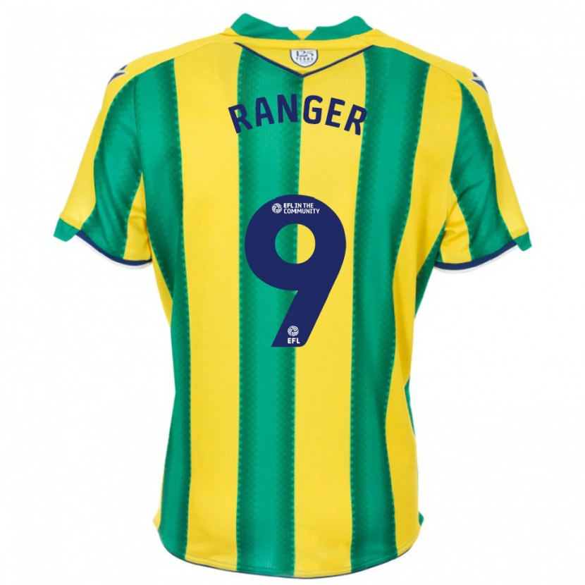 Danxen Kinderen Donte Ranger #9 Geel Groen Uitshirt Uittenue 2025/26 T-Shirt
